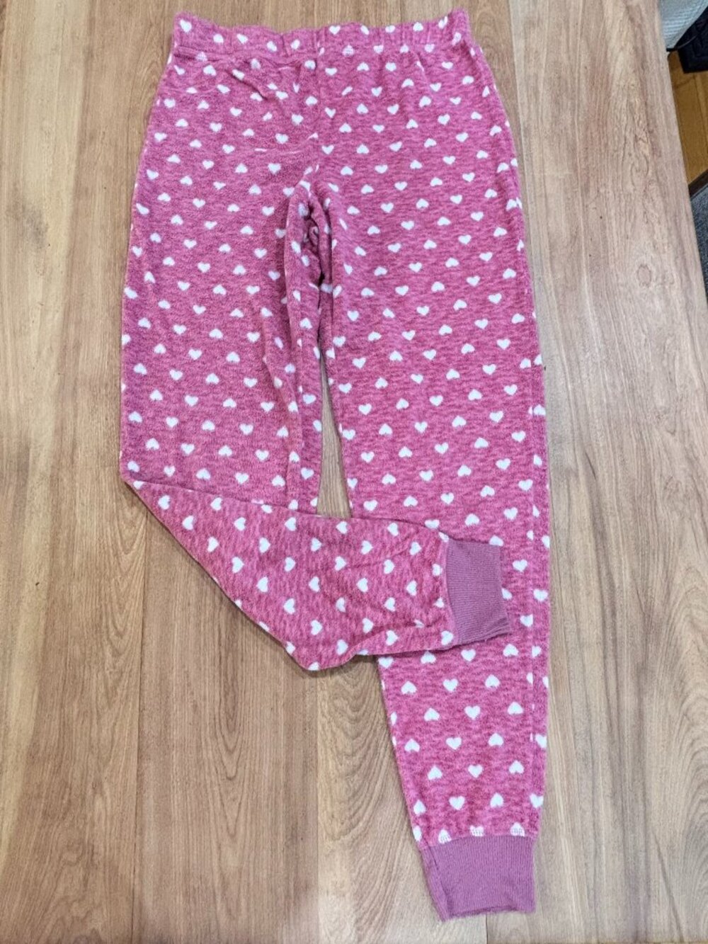 Secret Treasures Heart Print Plush Fleece Pajama Joggers Womens Sleepwear Size S